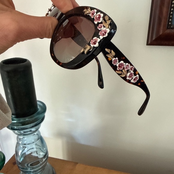 Dolce & Gabana DG 4230 501/87 Black Gray Flowers Sunglasses 54*29* 135